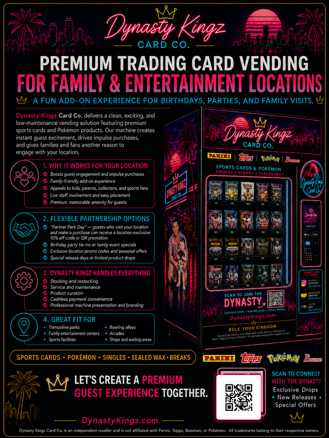 Dynasty Kingz vending machine design